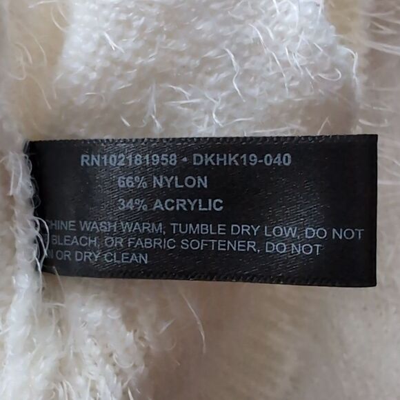 Dolls Kill X Hello Kitty Fuzzy White Eyelash Sweater Top Size S - Picture 12 of 12